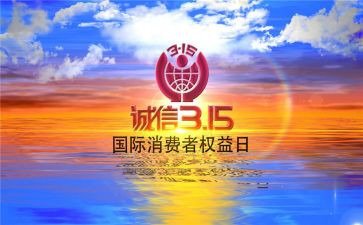 315公司活动策划通用5篇